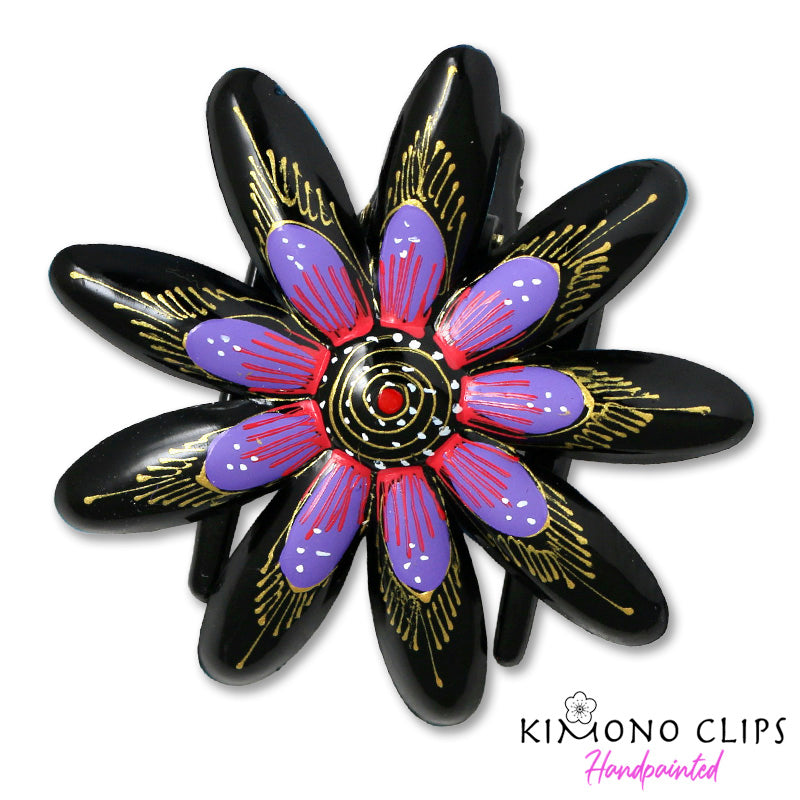 Handpainted Hair Clip - starburst