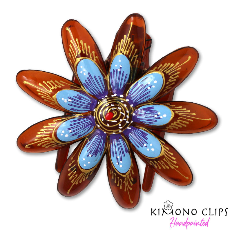 Handpainted Hair Clip - starburst