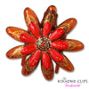 Handpainted Hair Clip - starburst