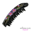 Handpainted Hair Clip - banana - medium