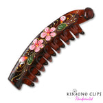 Handpainted Hair Clip - banana - medium