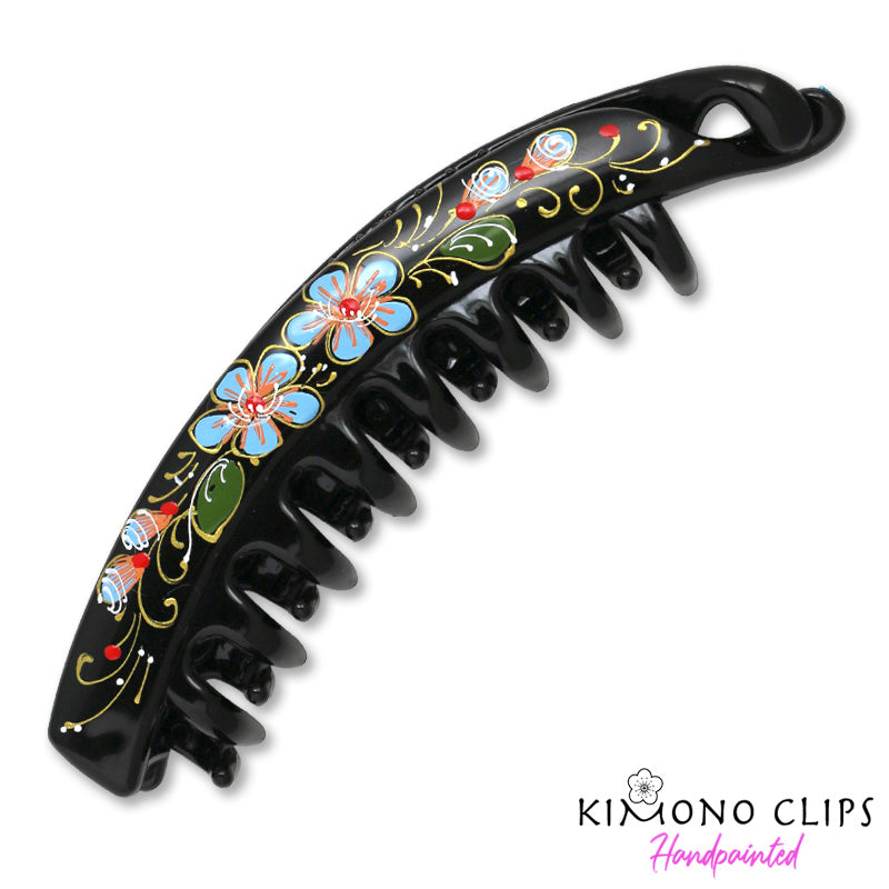 Painted Clips Handpainted Hair Clips - banana - large – Kimono Clips