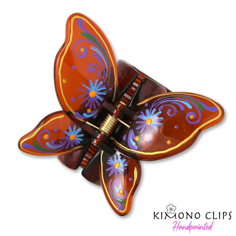 Handpainted Hair Clip - wings