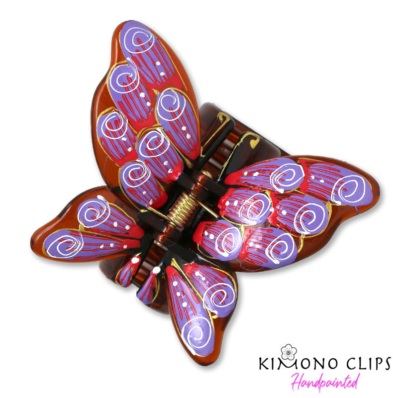 Handpainted Hair Clip - wings