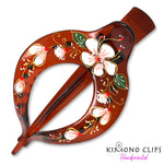 Handpainted Hait Clips - harp