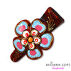 Handpainted Hair Clip - blossom