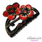 Handpainted Hair Clip - posy