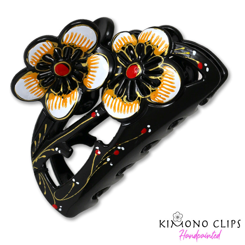 Handpainted Hair Clip - posy