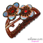 Handpainted Hair Clip - posy