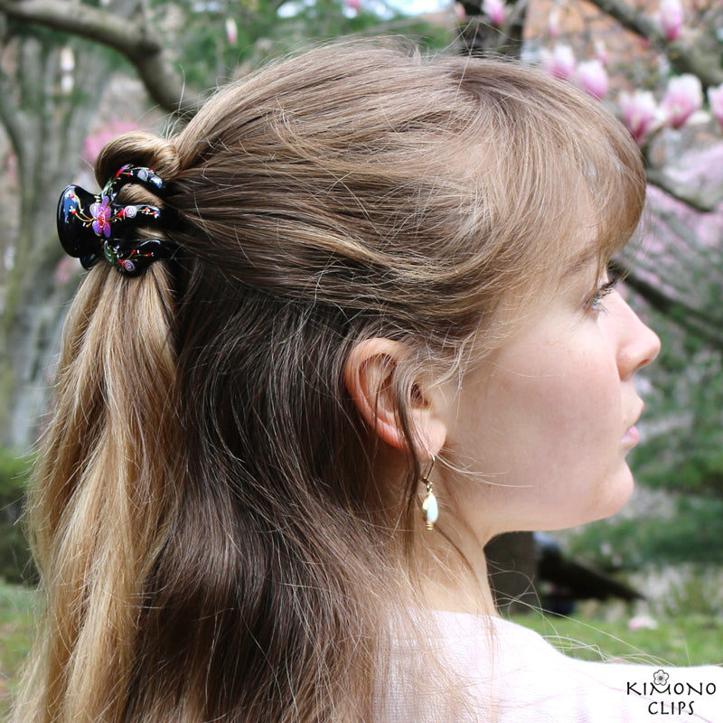 Handpainted Hair Clip - daphne