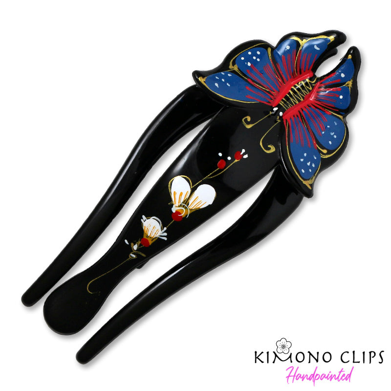 Handpainted Hair Clip - mariposa