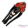 Handpainted Hair Clip - mariposa