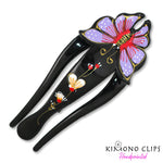 Handpainted Hair Clip - mariposa