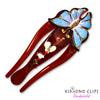 Handpainted Hair Clip - mariposa