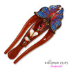 Handpainted Hair Clip - mariposa