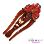 Handpainted Hair Clip - mariposa