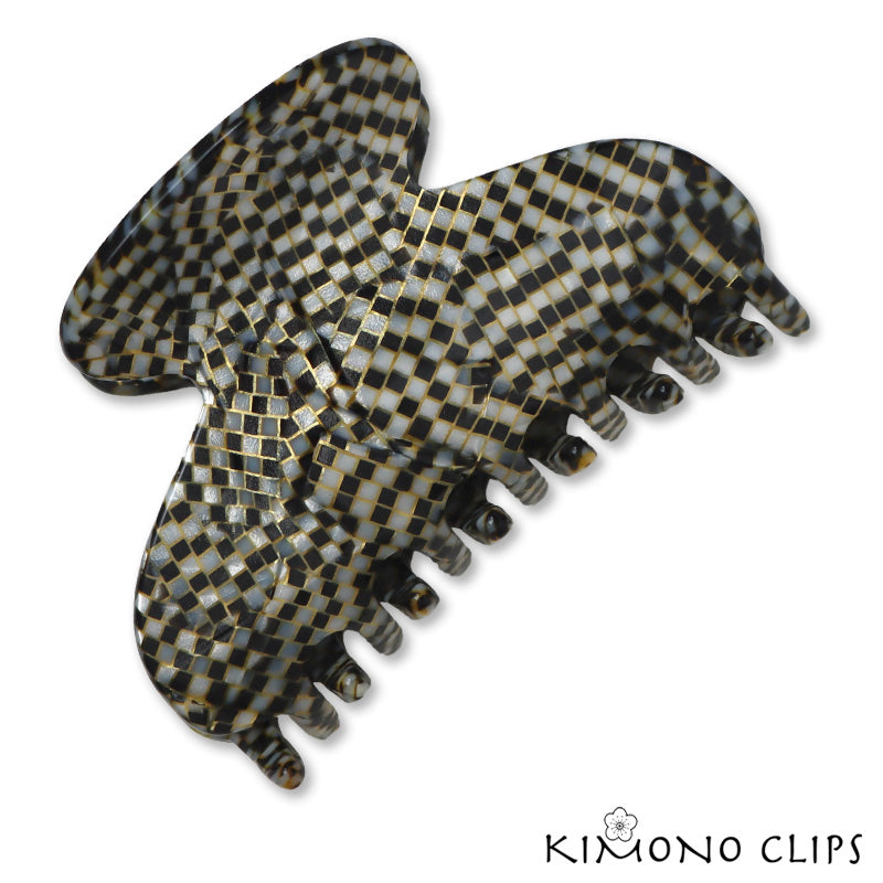 French Handmade Round Claw Hair Clip - medium