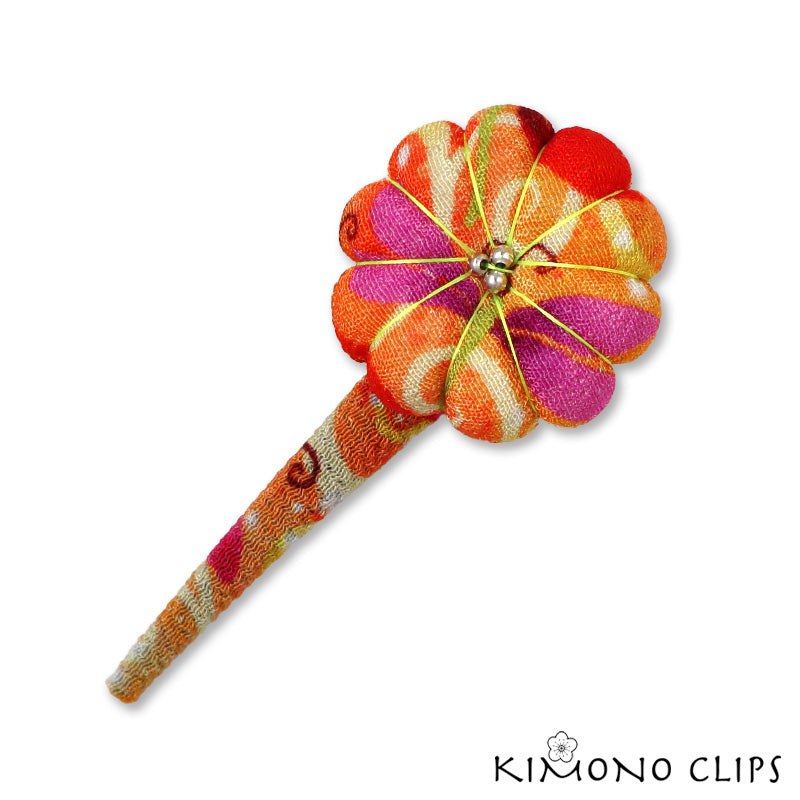 Pumpkin Blossom Hair Clip - small