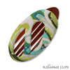 Oval Swirl Hair Clips - small