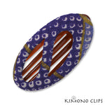 Oval Swirl Hair Clips - small